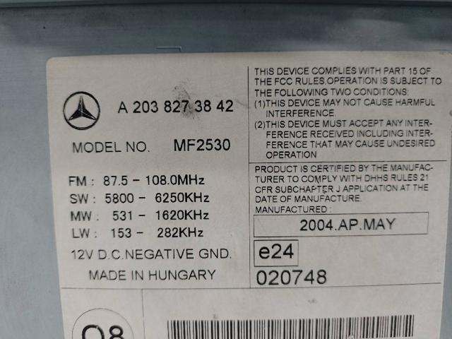 MERCEDES 2038273842 Магнитола в наличии Кривой Рог