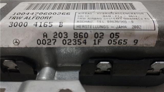MERCEDES 2038600205 Подушка безопасности (AIRBAG) двери задней левой в наличии Украина