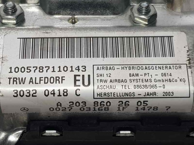 MERCEDES 2038602605 Подушка безопасности (AIRBAG) двери передней правой в наличии Одесса
