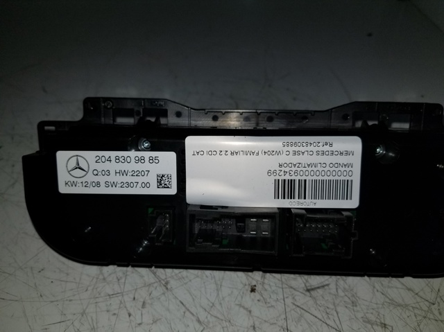 MERCEDES 2048309885 Блок управления режимами отопления/кондиционирования в наличии Николаев