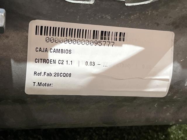 Caixa de Mudança montada (caixa mecânica de velocidades) Citroen C2 JM