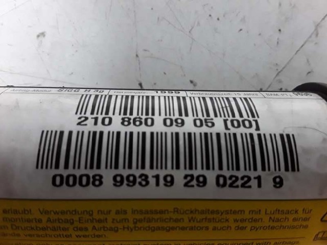 MERCEDES A2108600905 Подушка безопасности (AIRBAG) шторка боковая левая в наличии Одесса