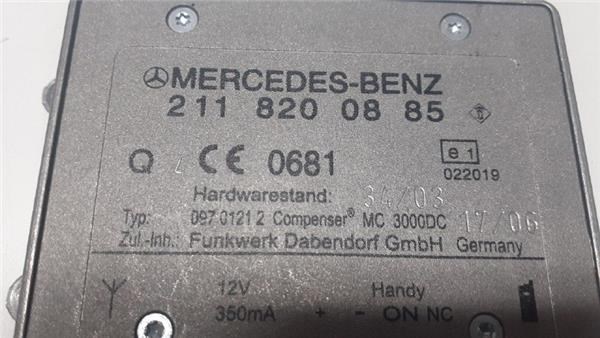 Módulo eletrônico para Mercedes-Benz C-Class C 280 4-MATIC (203.092) 272941 2118200885