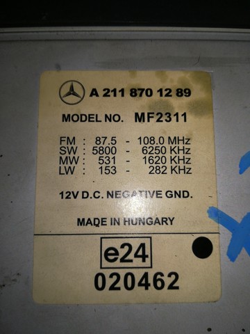 2118701289 MERCEDES Магнитола (радио AM/FM) купить в Ровно
