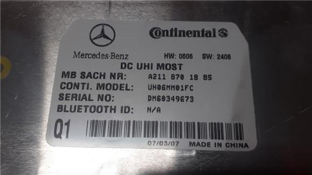 MERCEDES 2118701885 Блок управление Bluetooth в наличии Черкассы