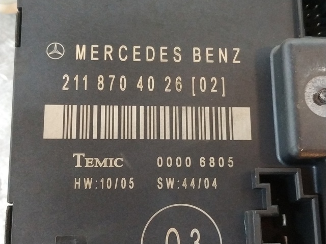 2118704026 MERCEDES Блок комфорта задней двери купить в Каменское