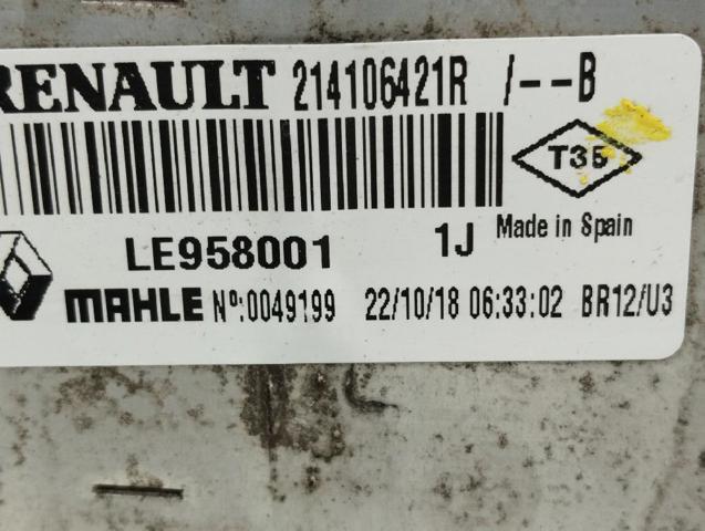 214106421R RENAULT Интеркулер купить в Запорожье