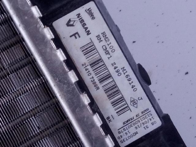 RENAULT 214107399R Радиатор охлаждения двигателя в наличии Винница