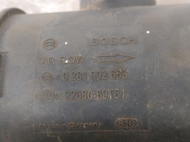 2268069T61 NISSAN Датчик потока (расхода) воздуха, расходомер M.A.F. - (Mass Airflow) купить в Житомир