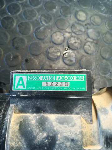 Sensor de fluxo (consumo) de ar, medidor de consumo M.A.F. - (Mass Airflow) Subaru Legacy 2 BD, BG