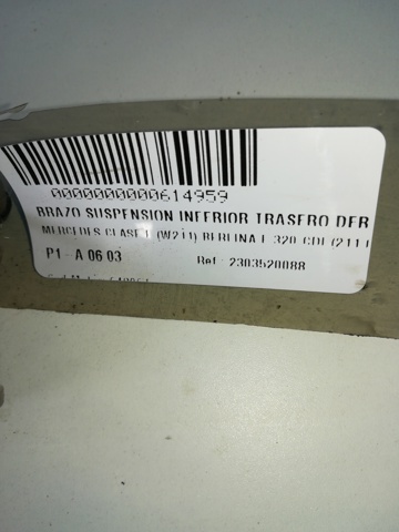 2303520088 MERCEDES Защита заднего нижнего рычага купить в Черновцы