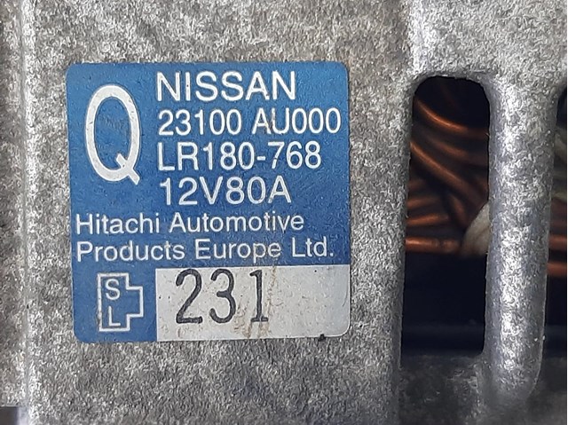 Alternador para Nissan Primera (P11) (1996-2001) 1.6 16V QG16 23100BU00A