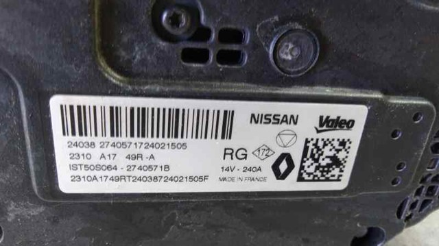RENAULT 2310A1749R Генератор в наличии Днепр