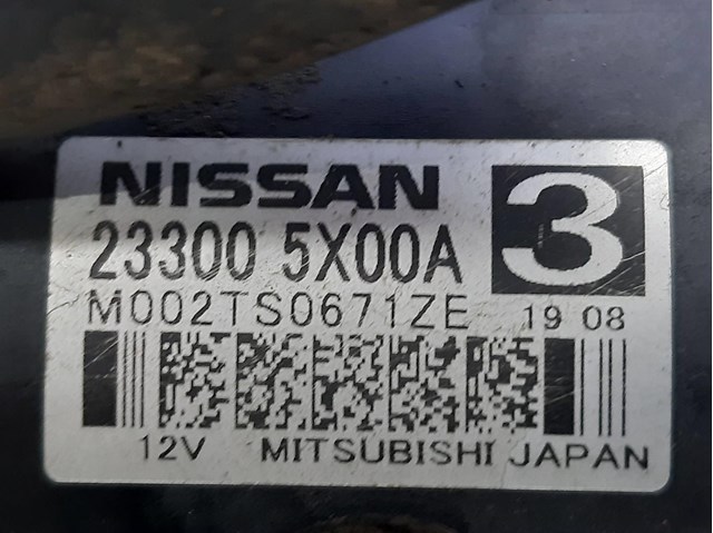 Motor de partida para nissan NT400 CABSTAR (01/20214->) CABSTAR 35.XX cabine única cabine única / 01,14 - ... YD25 23300EB300