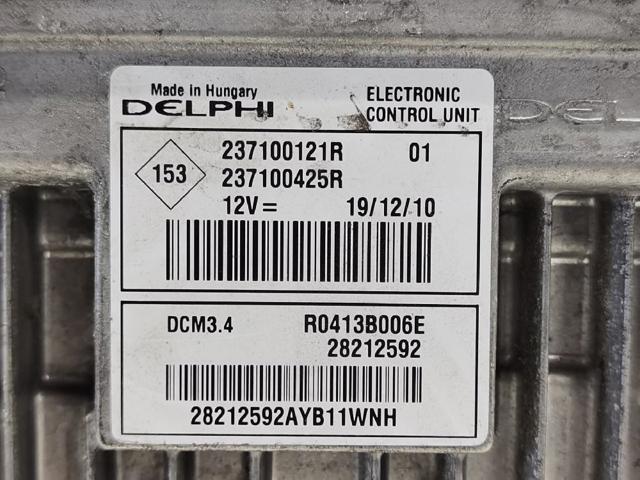 237100121R RENAULT Модуль управления (ЭБУ) двигателем купить в Тернополь