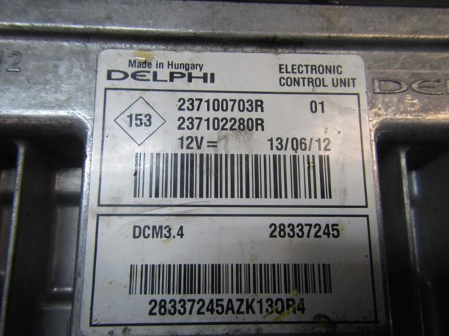237102280R RENAULT Модуль управления (ЭБУ) двигателем купить в Ровно