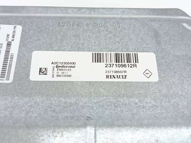 237109612R RENAULT Блок управления двигателем купить в Запорожье