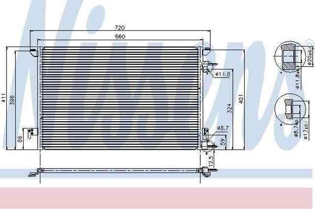 Condensador / radiador de ar condicionado para opel vectra c 1.9 cdti (f69) z19dth 24418363