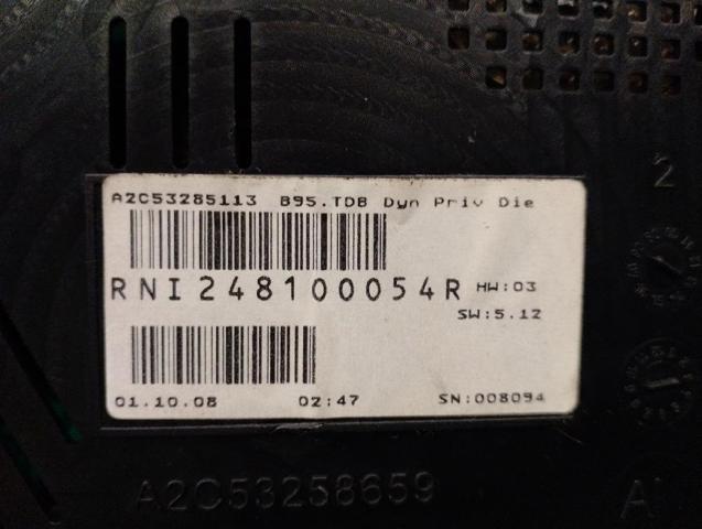 248100054R RENAULT Приборная доска (щиток приборов) купить в Николаев
