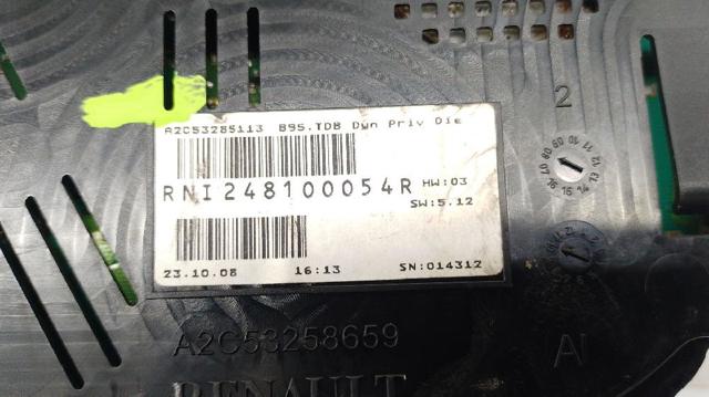 248100054R RENAULT Панель приборов купить в Каменское