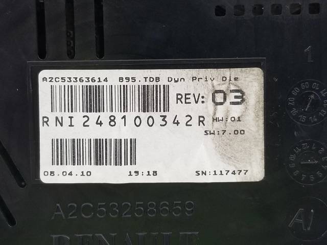 248100342R Панель приборов купить Львов