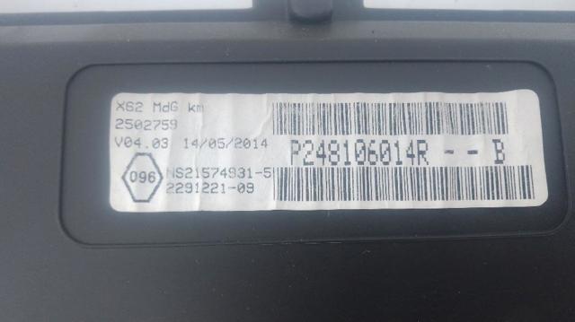 RENAULT 248106014R Приборная доска (щиток приборов) в наличии Чернигов