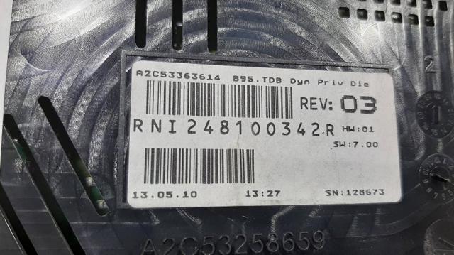 RENAULT 248107628R Панель приборов в наличии Черкассы