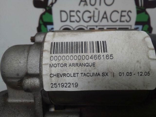 Motor arranque para chevrolet tacuma limusina 1.6 a16dms 25192219