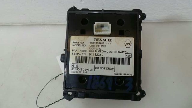 Controle multifuncional para Renault Laguna II 2.0 DCI (BG1T) M9R802 253B00345R