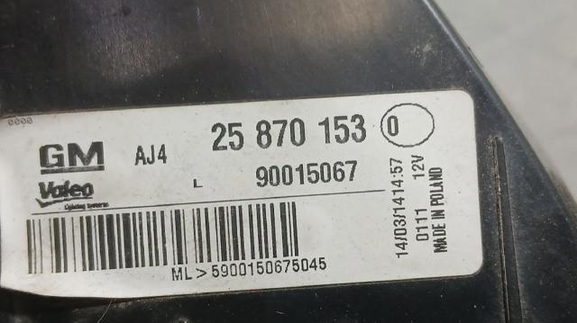 OPEL 25870153 Фонарь задний левый внешний в наличии Сумы