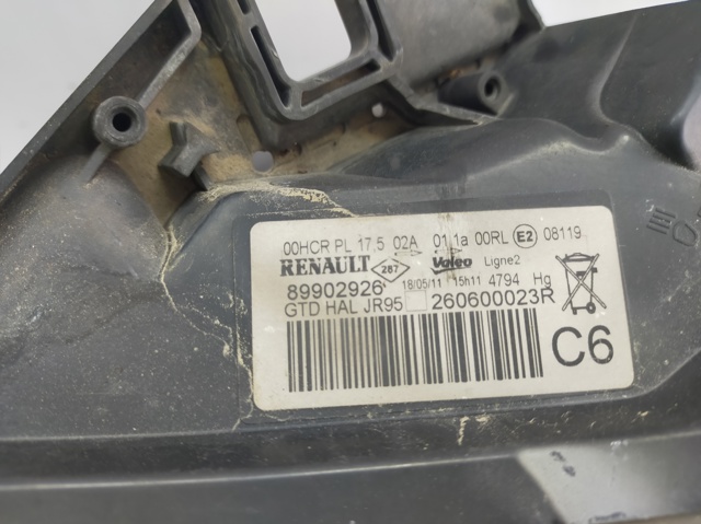 RENAULT 260600023R Левая фара в наличии Одесса