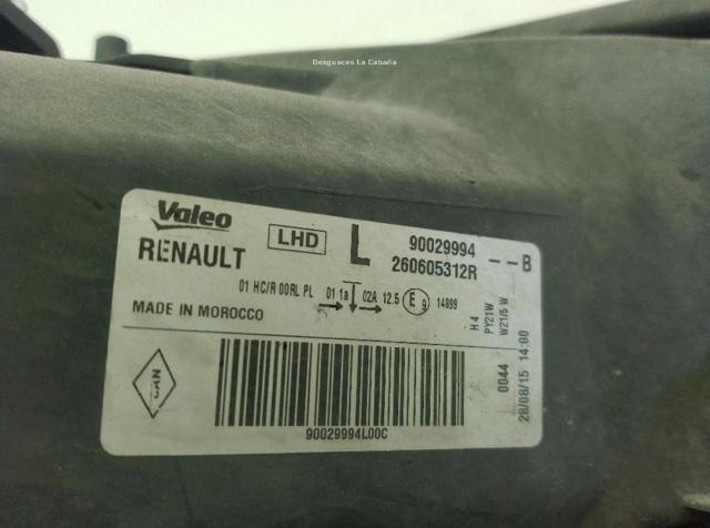 260601236R RENAULT Левая фара купить в Киев