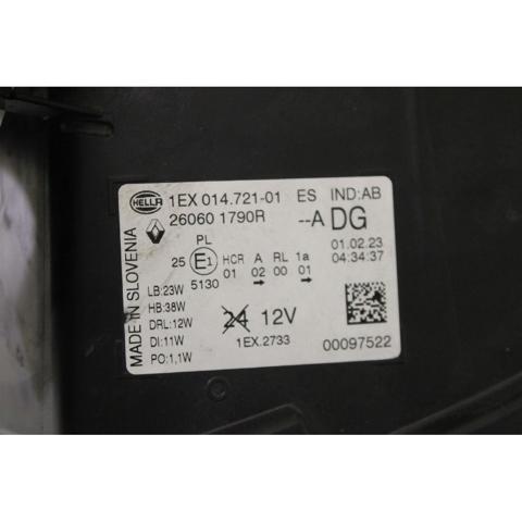 RENAULT 260601790R Фара левая в наличии Каменское