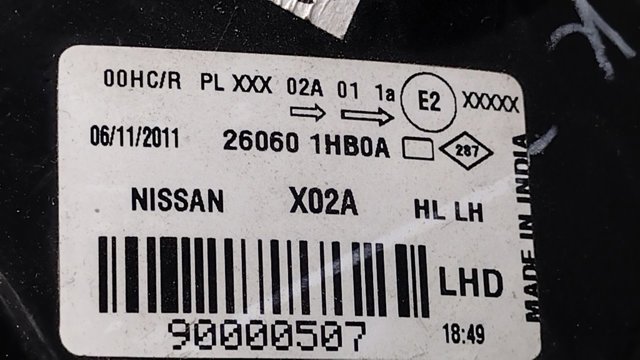 NISSAN 260601HB0A Фара левая в наличии Кривой Рог