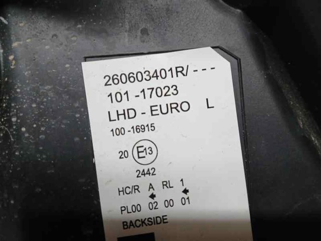 260603401R RENAULT Левая фара купить в Черкассы