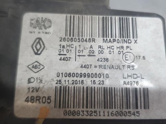 260605046R RENAULT Левая фара купить в Ужгород