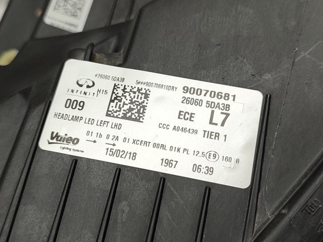 260605DA3B NISSAN Левая фара купить в Украина