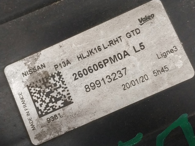 NISSAN 260606PM0A Фара левая в наличии Сумы