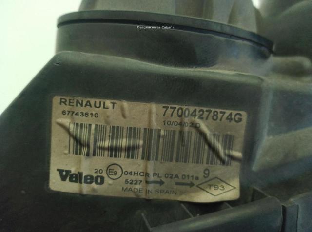 RENAULT 260607124R Левая фара в наличии Каменское