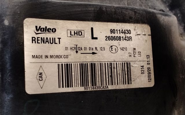 RENAULT 260608143R Фара левая в наличии Одесса