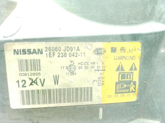 26060JD91A NISSAN Левая фара купить в Запорожье