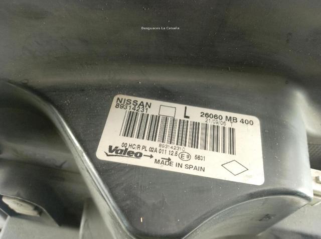 NISSAN 26060MB400 Фара левая в наличии Кривой Рог
