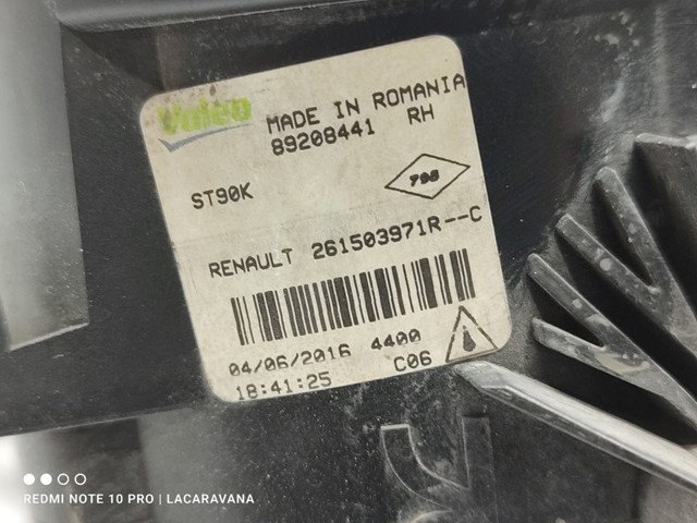 RENAULT 261503971R Фара противотуманная правая в наличии Харьков
