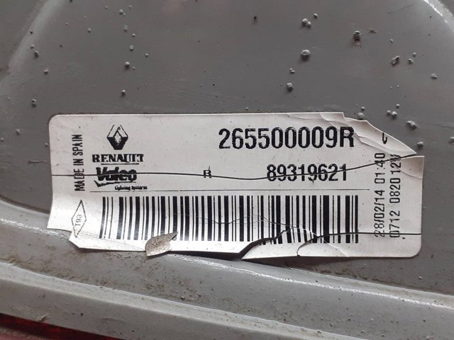 Lanterna traseira direita interna 265500009R RENAULT
