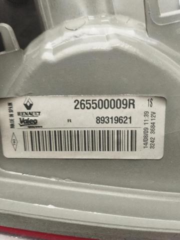Lanterna traseira direita interna 265500009R RENAULT