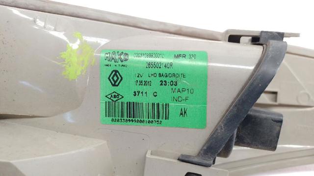 265502140R RENAULT Фонарь задний правый внешний купить в Ровно