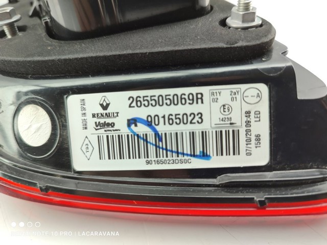 265505069R RENAULT Фонарь задний правый внутренний купить в Хмельницкий