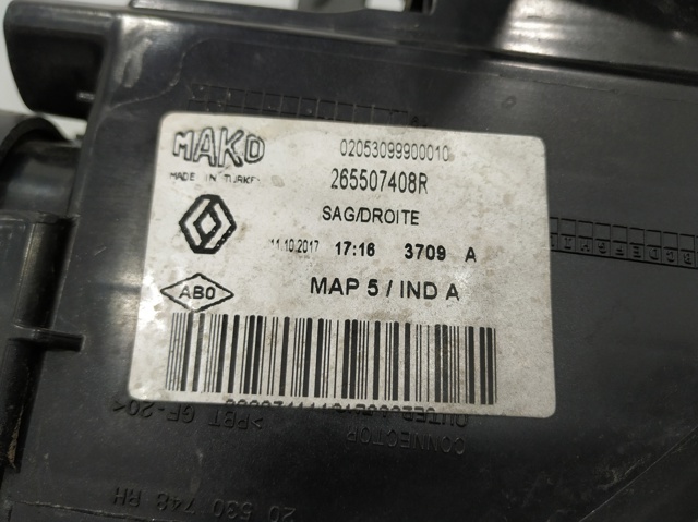 265507408R Фонарь задний правый купить Украина