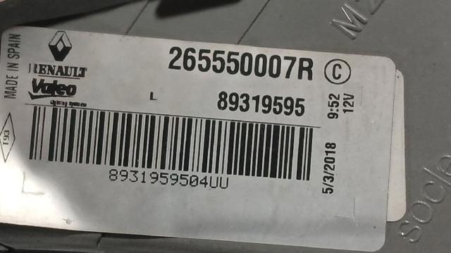 265550007R Фонарь задний левый внешний купить Ирпень