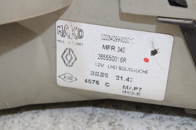 265550016R RENAULT Фонарь задний левый внешний купить в Кривой Рог